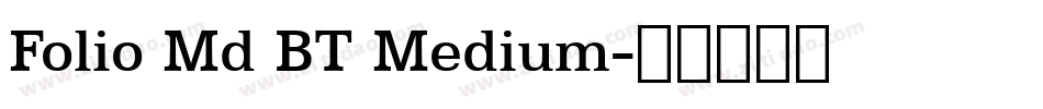 Folio Md BT Medium字体转换